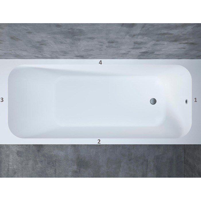 Salini Orlanda Kit Ванна S-Stone встраиваемая, прямоугольная, 168,5х69 см, цвет: белый матовый 102121M