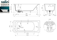 Salini Orlanda Kit Ванна из S-Sense встраиваемая 180x80 см, цвет: RAL полностью матовый 102112MF