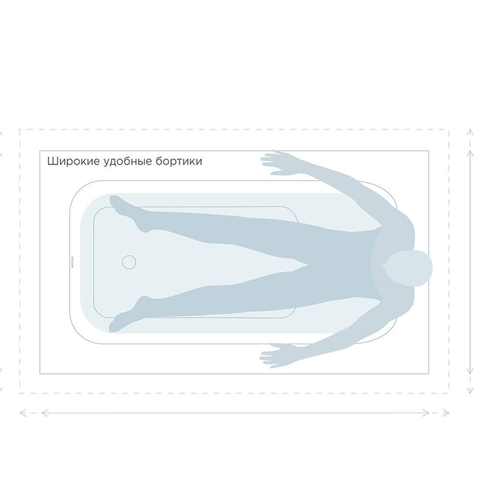 Salini Orlanda Ванна из S-Sense встраиваемая 190x100,4 см, цвет: белый матовый 102014M