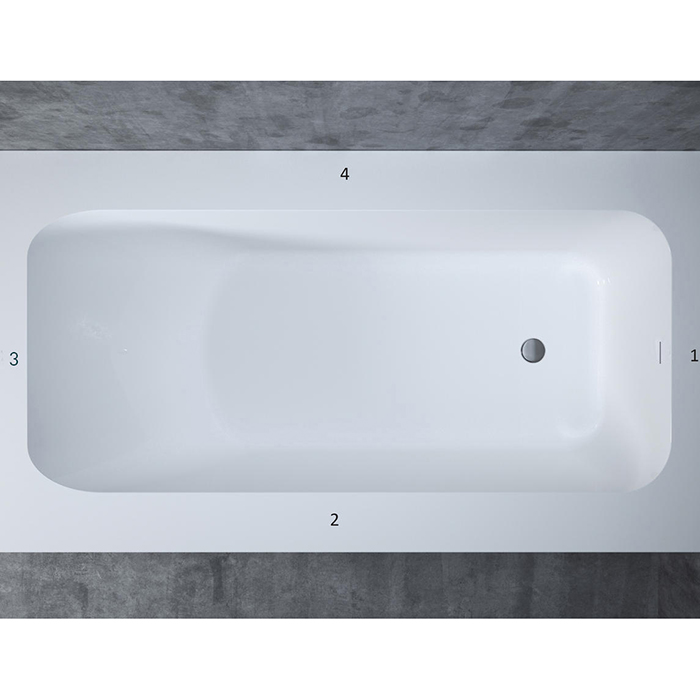 Salini Orlanda Kit Ванна из S-Sense встраиваемая 190x100,4 см, цвет: белый глянцевый 102114G