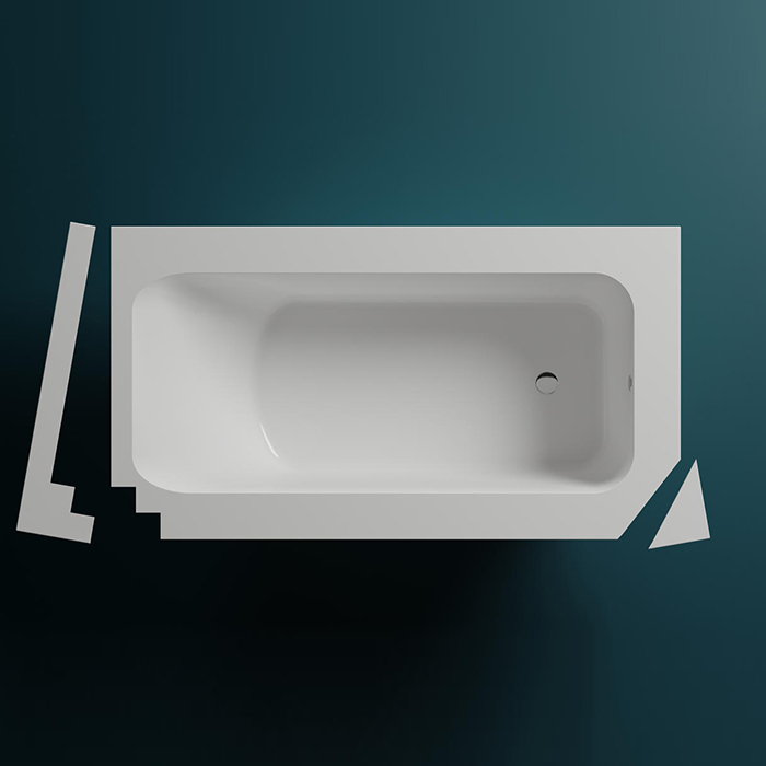 Salini Orlanda Kit Ванна из S-Sense встраиваемая 190x100,4 см, цвет: белый глянцевый 102114G