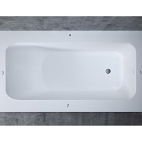 Salini Orlanda Kit Ванна из S-Stone встраиваемая 190x100 см, цвет: белый матовый 102124M