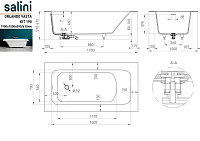Salini Orlanda Kit Ванна из S-Sense встраиваемая 190x100,4 см, цвет: RAL полностью матовый 102114MF