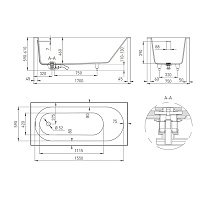 Salini Ornella Kit Ванна из S-Sense встраиваемая 170x75 см, цвет: белый глянцевый 102411G