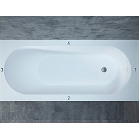 Salini Ornella Kit Ванна из S-Stone встраиваемая 169x74,5 см, цвет: белый матовый 102421M