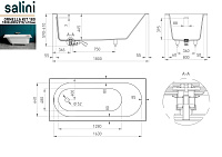 Salini Ornella Kit Ванна из S-Sense встраиваемая 180x80 см, цвет: RAL полностью матовый 102412MF