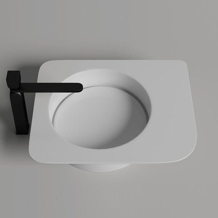 Salini Ninfea 02 S-Stone Раковина накладная 54,5х44,7х12h, цвет белый матовый 110521M