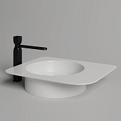 Salini Ninfea 02 S-Stone Раковина накладная 54,5х44,7х12h, цвет белый матовый 110521M