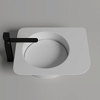 Salini Ninfea 02 S-Stone Раковина накладная 54,5х44,7х12h, цвет белый матовый 110521M