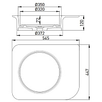 Salini Ninfea 02 S-Stone Раковина накладная 54,5х44,7х12h, цвет белый матовый 110521M