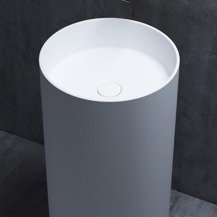 Salini Armonia 01 Раковина напольная S-Sense, округлая, 45х45х85h см, цвет: белый глянцевый 130111G