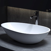 Salini Paola S-Stone Раковина накладная 58х34,5х14h, цвет белый матовый 1101201SM