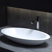 Salini Callista 02 S-Stone Раковина накладная 57,5х35х8,5h, цвет белый матовый 1101202SM