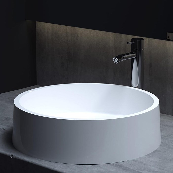 Salini Gloria 01 S-Stone Раковина накладная 44х44х12,5h, цвет белый матовый 1102201M