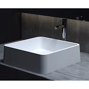 Salini Gloria 02 S-Stone Раковина накладная 41,5х41,5х12,5h, цвет белый матовый 1102202M