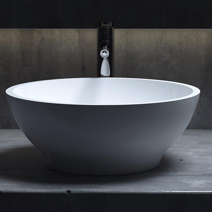 Salini Gloria 03 S-Stone Раковина накладная 42х42х15h, цвет белый матовый 1102203M