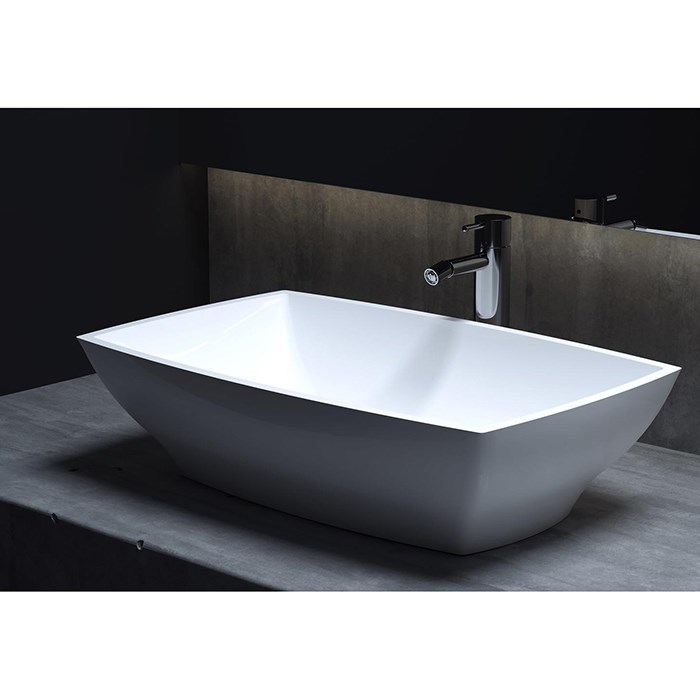 Salini Gloria 04 S-Stone Раковина накладная 60х38х15h, цвет белый матовый 1102204M