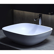 Salini Gloria 08 S-Stone Раковина накладная 49,5х44,5х15h, цвет белый матовый 1102208M