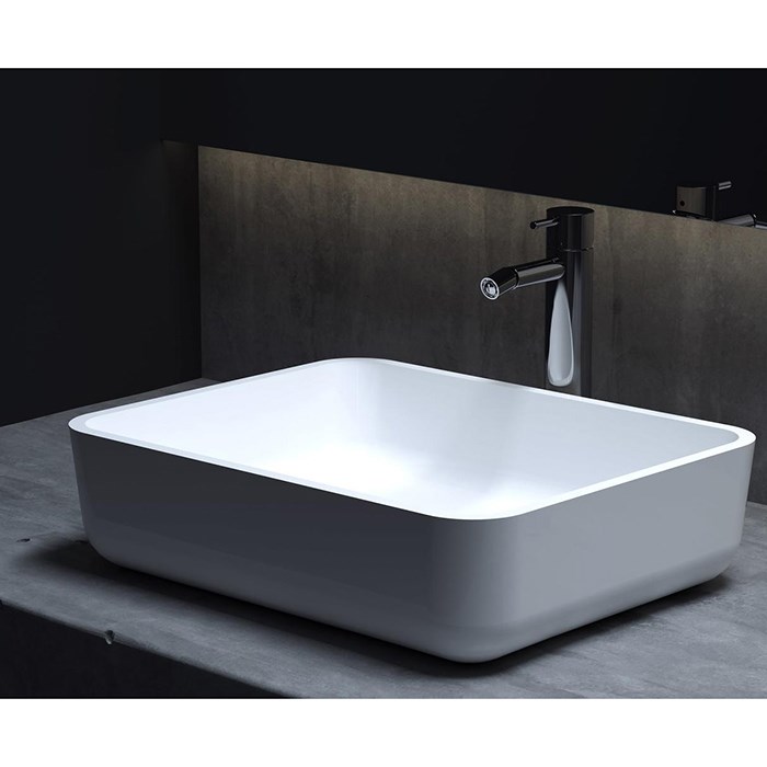 Salini Gloria 09 S-Stone Раковина накладная 48х38х12h, цвет белый матовый 1102209M