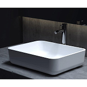 Salini Gloria 09 S-Stone Раковина накладная 48х38х12h, цвет белый матовый 1102209M