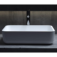 Salini Gloria 09 S-Stone Раковина накладная 48х38х12h, цвет белый матовый 1102209M