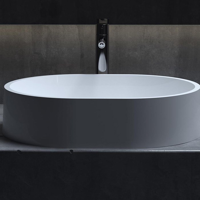 Salini Gloria 10 S-Stone Раковина накладная 56х44х12,5h, цвет белый матовый 1102211M