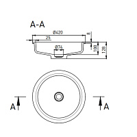 Salini Marea 04 S-Stone Раковина встраиваемая снизу 42х42 см, цвет: белый матовый 1802204M