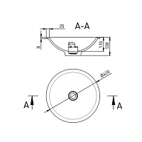 Salini Marea 05 S-Stone Раковина встраиваемая снизу 42х42 см, цвет белый матовый 1802205M