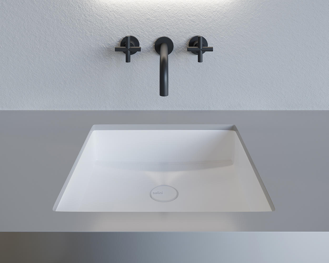 Salini Marea 07 S-Stone Раковина встраиваемая снизу 42х42 см, матовый цвет: RAL 1802207MF