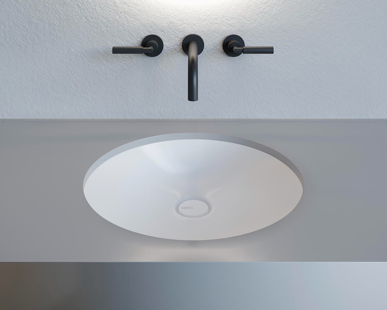 Salini Marea 08 S-Stone Раковина встраиваемая снизу 42х42 см, цвет: белый матовый 1802208M