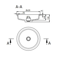 Salini Marea 08 S-Stone Раковина встраиваемая снизу 42х42 см, цвет: белый матовый 1802208M