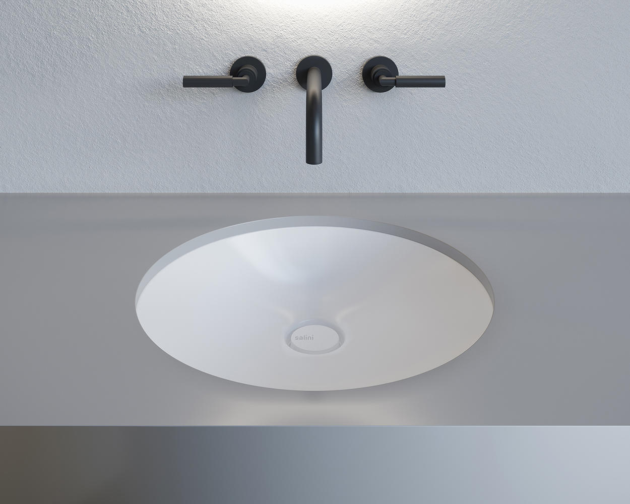 Salini Marea 08 S-Stone Раковина встраиваемая снизу 42х42 см, матовый цвет: RAL 1802208MF