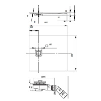 Salini Oasi S-Stone Душевой поддон 90х90х3h, цвет белый матовый 120321M