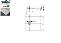 Salini Oasi S-Stone Душевой поддон 90х90х3h, матовый цвет: RAL полностью 120321MF