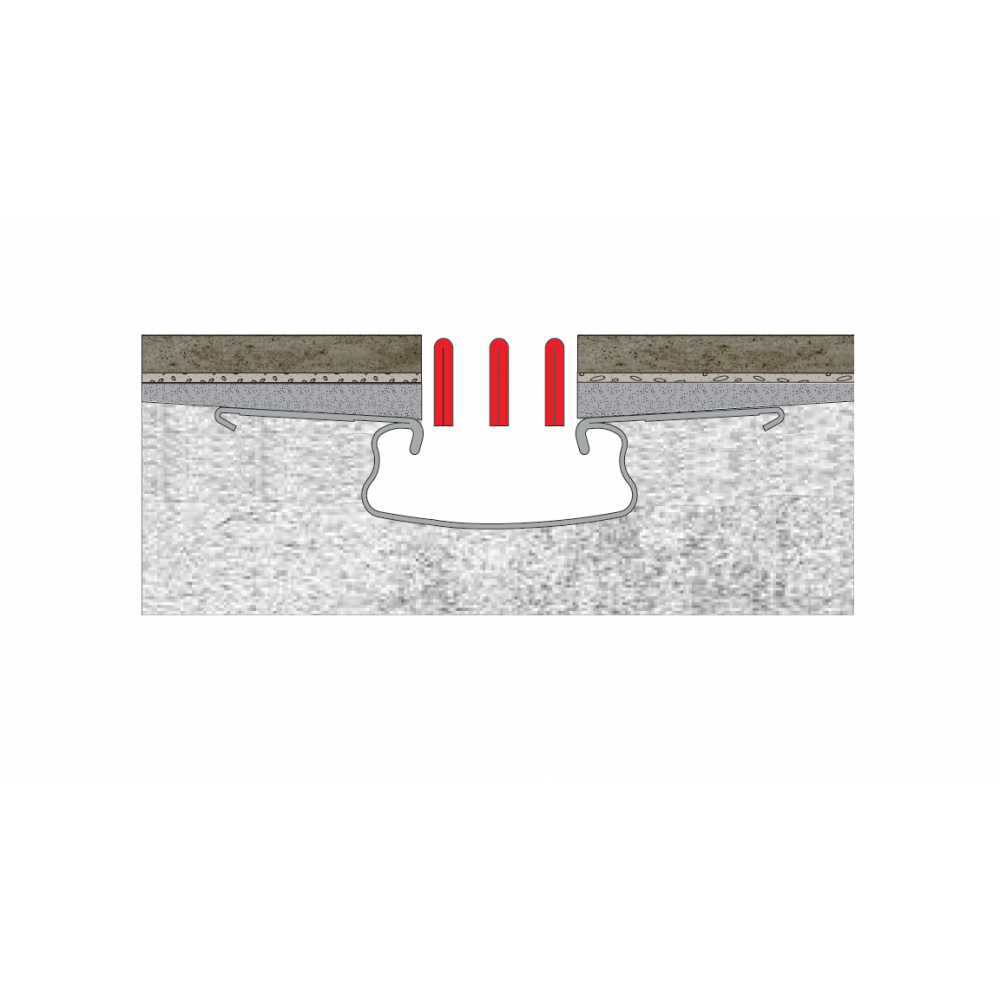 Berges Super Slim Желоб для водостока 53х22h, цвет матовый хром 090078