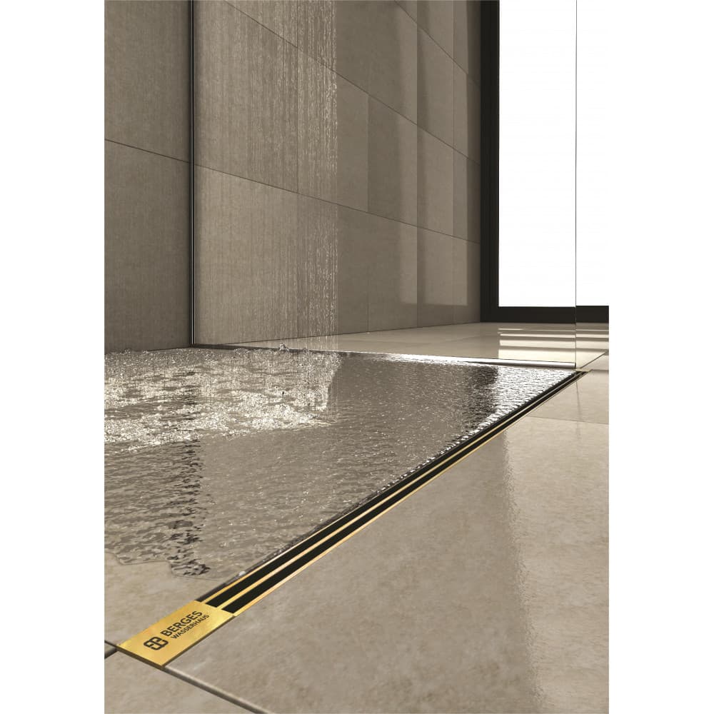 Berges Super Slim Желоб для водостока 103х22h, цвет золото глянец 092055