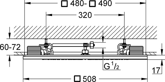 Grohe Rainshower F Верхний душ, цвет: черный 27865000