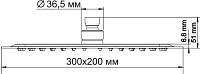 Wasserkraft Верхний душ 30х20хh5,1 см, цвет: хром A069
