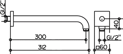 Keuco Edition 300 Настенный душевой кронштейн, цвет: хром 53088 010302