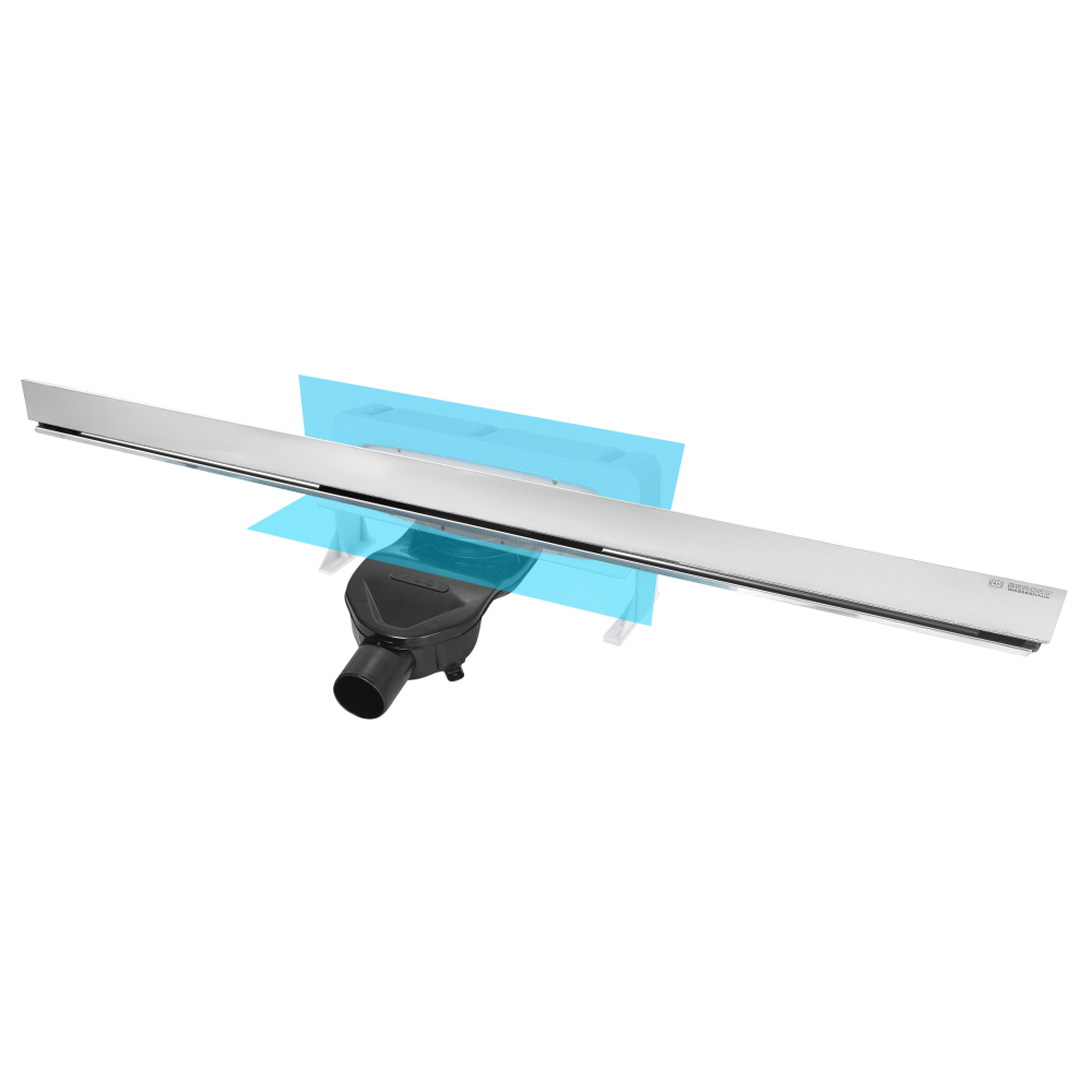 Berges Wall Желоб для водостока 100х21,6h, цвет хром глянец 091157