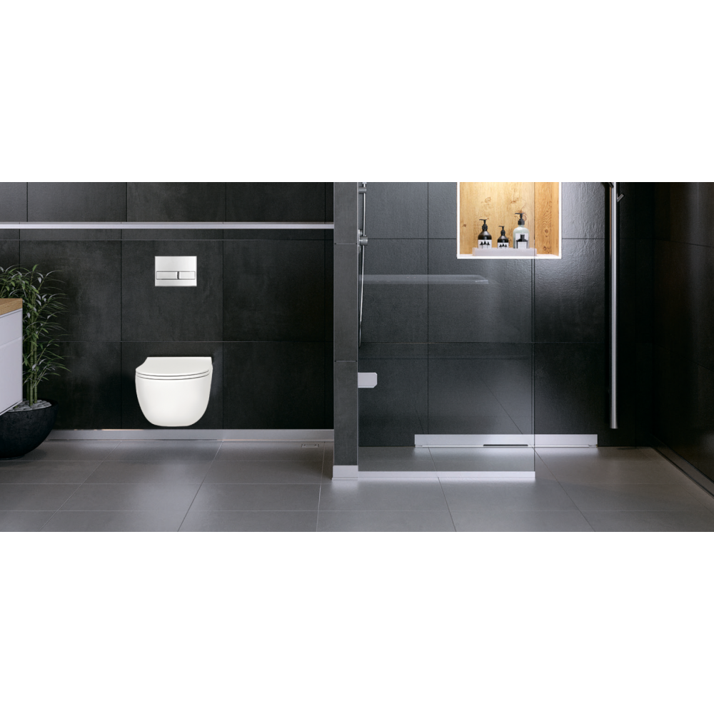 Berges Wall Желоб для водостока 60х32,3h, цвет матовый хром 090056