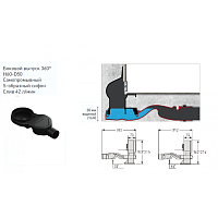 Berges Wall Желоб для водостока 60х21,6h, цвет золото глянец 092156
