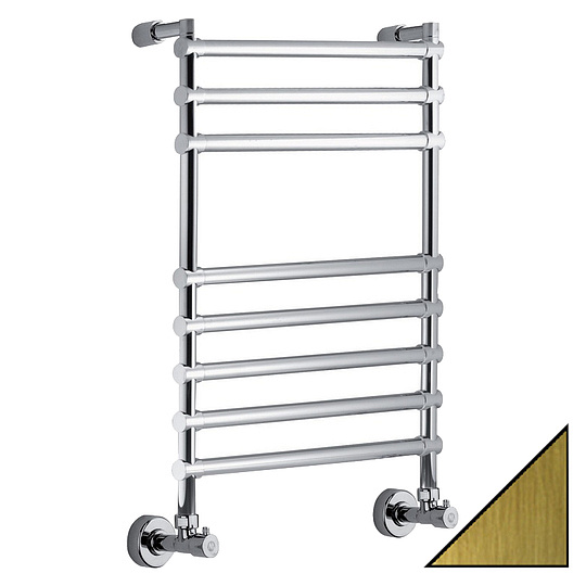 Margaroli Sole 464/8 Полотенцесушитель водяной 53,5х76h (int 47), нижнее, цвет: bronze/old brass 4644708OBN