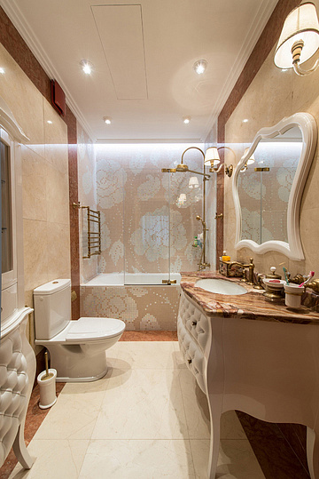 Margaroli Sole 464/8 Полотенцесушитель водяной 53,5х76h (int 47), нижнее, цвет: bronze/old brass 4644708OBN