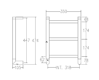 Margaroli Sole 540/S Полотенцесушитель электрический 35х47h (31,8), нижнее, цвет: bronze/old brass 540/SOB