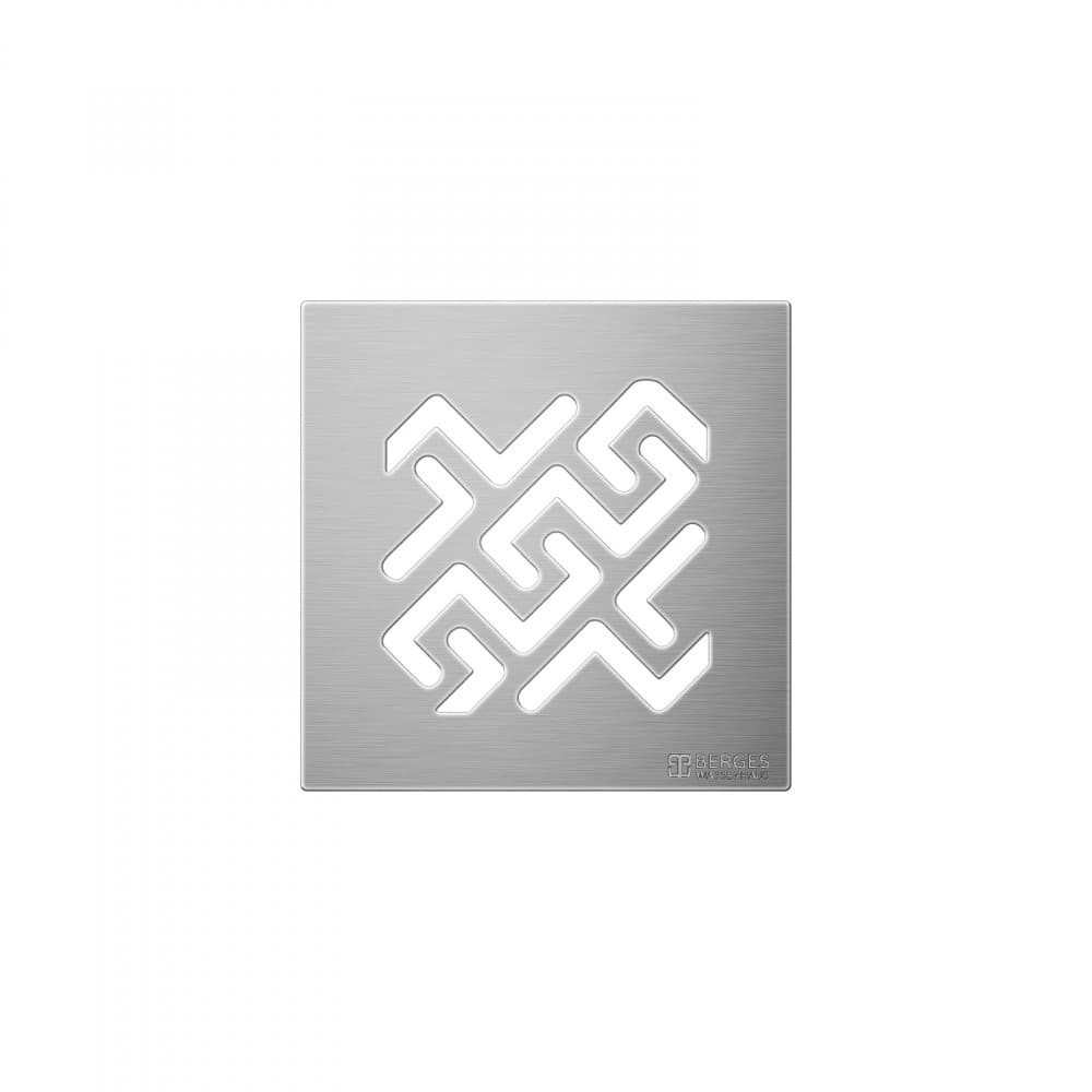 Berges Zentrum Antik Трап водосток 19х21h, цвет матовый хром 090465