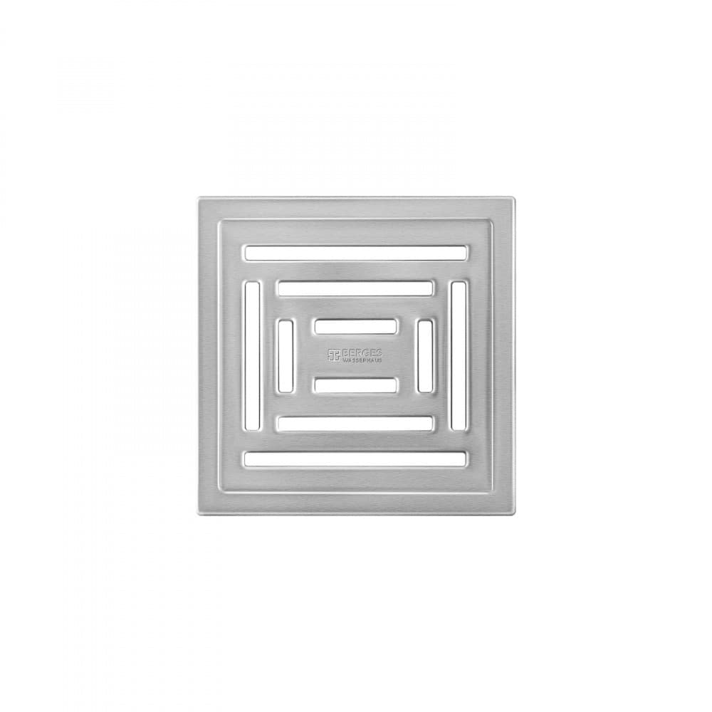 Berges Zentrum Uno Трап водосток 21х15,5h, цвет матовый хром 090371