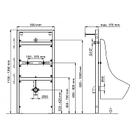Berges Novum Монтажный стеллаж для скрытого монтажа писсуара 049215
