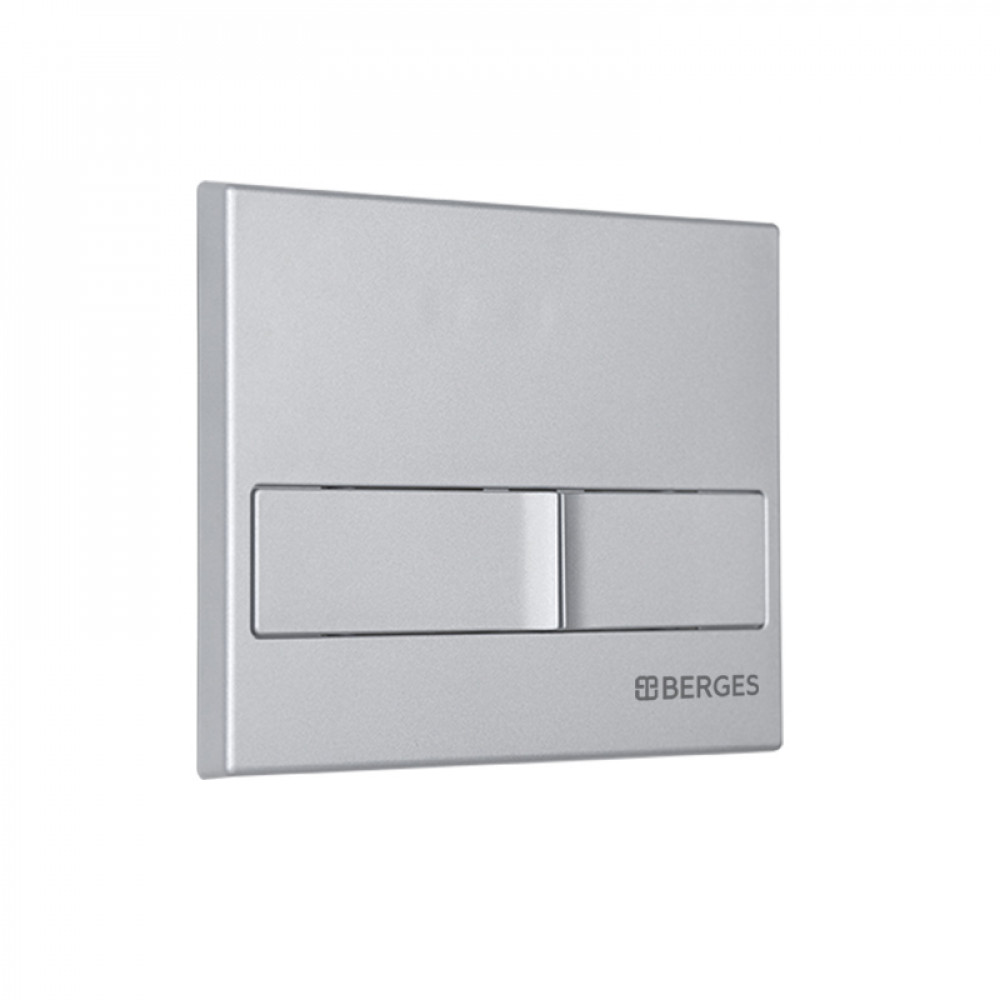 Berges Novum Панель смыва, цвет матовый хром 040012