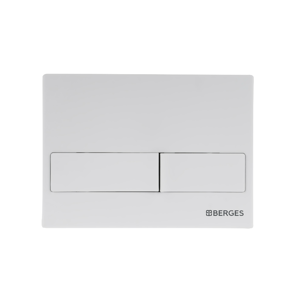 Berges Novum Панель смыва, Soft Touch, цвет белый 040014